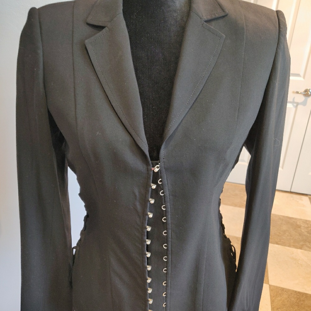 Roberto Cavalli black corset jacket blazet 6 8